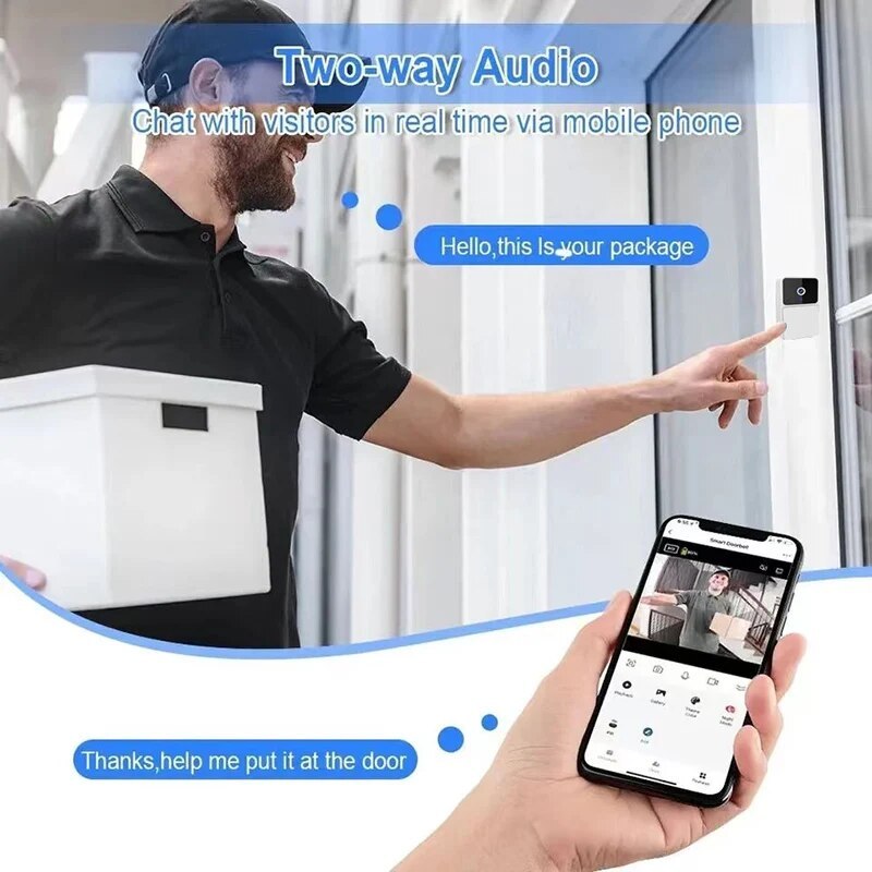 Smart Doorbell with Camera & 2-Way Audio